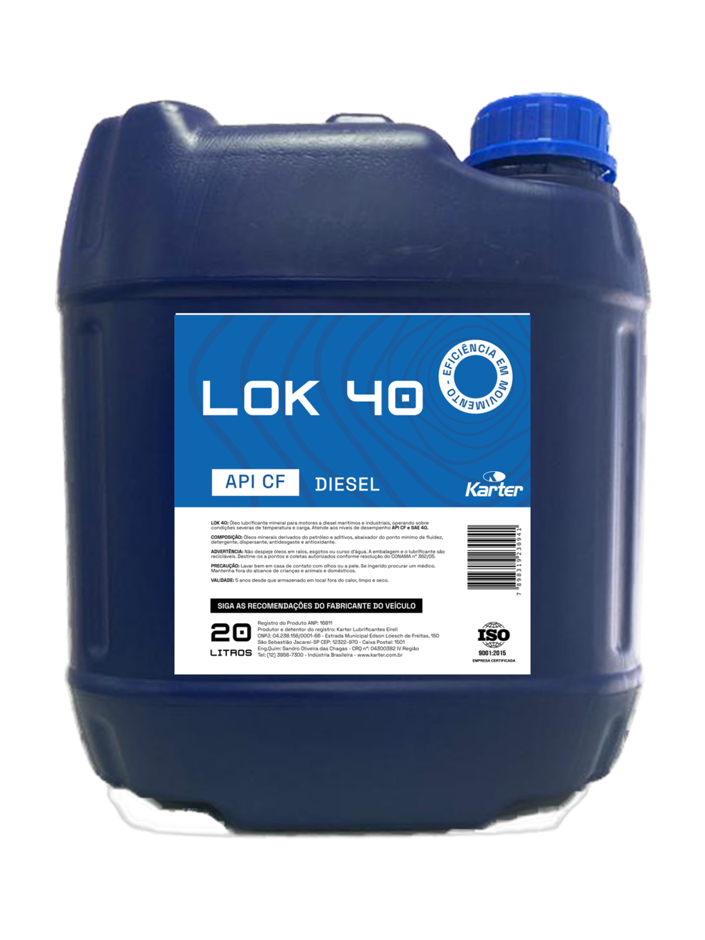 Óleo Karter Lok 40 Monoviscoso - Tambor 200 Litros