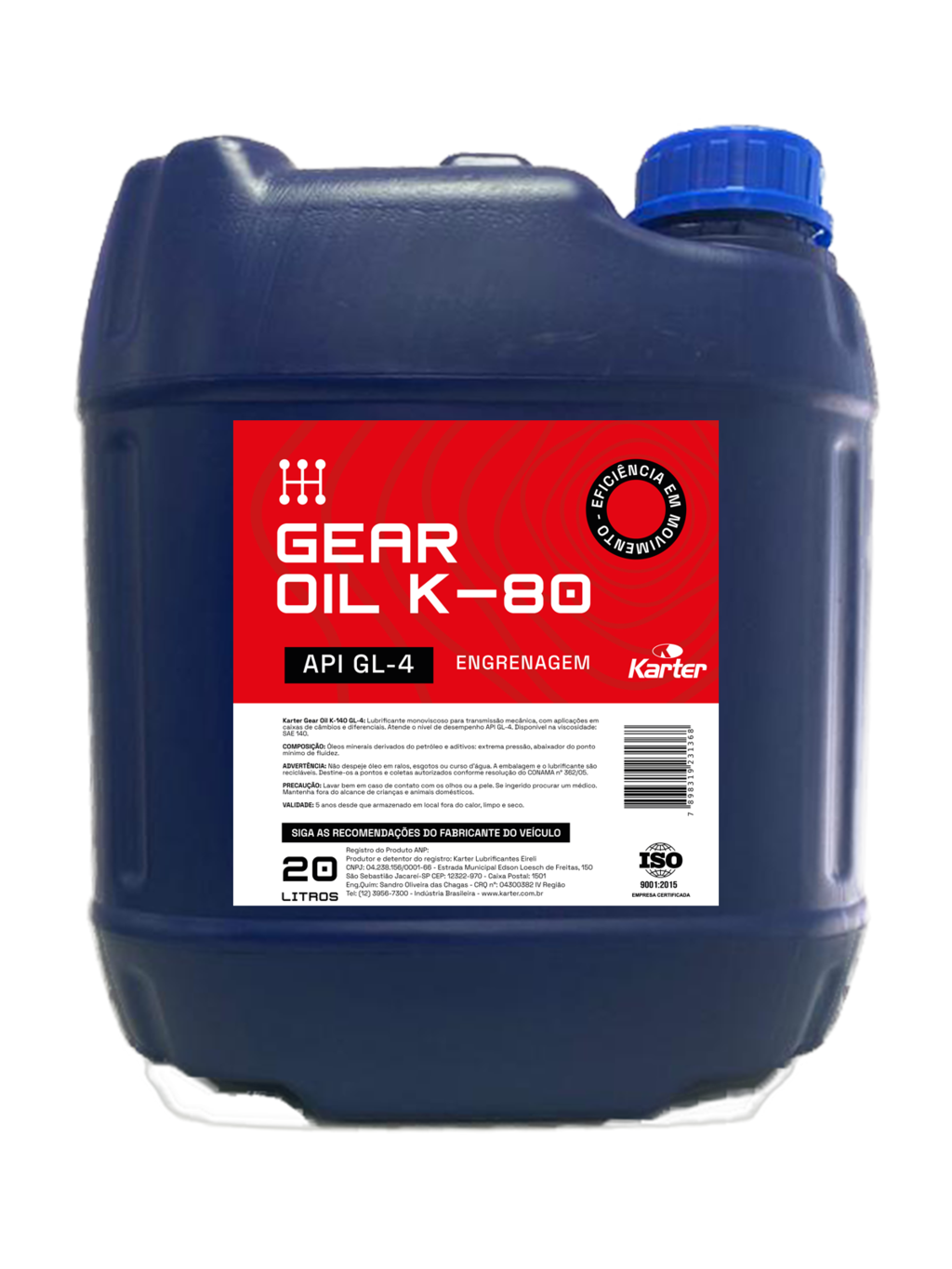 Óleo Karter Gear Oil K-80 API-GL-4 - Caixa com 24 x 1 Litro