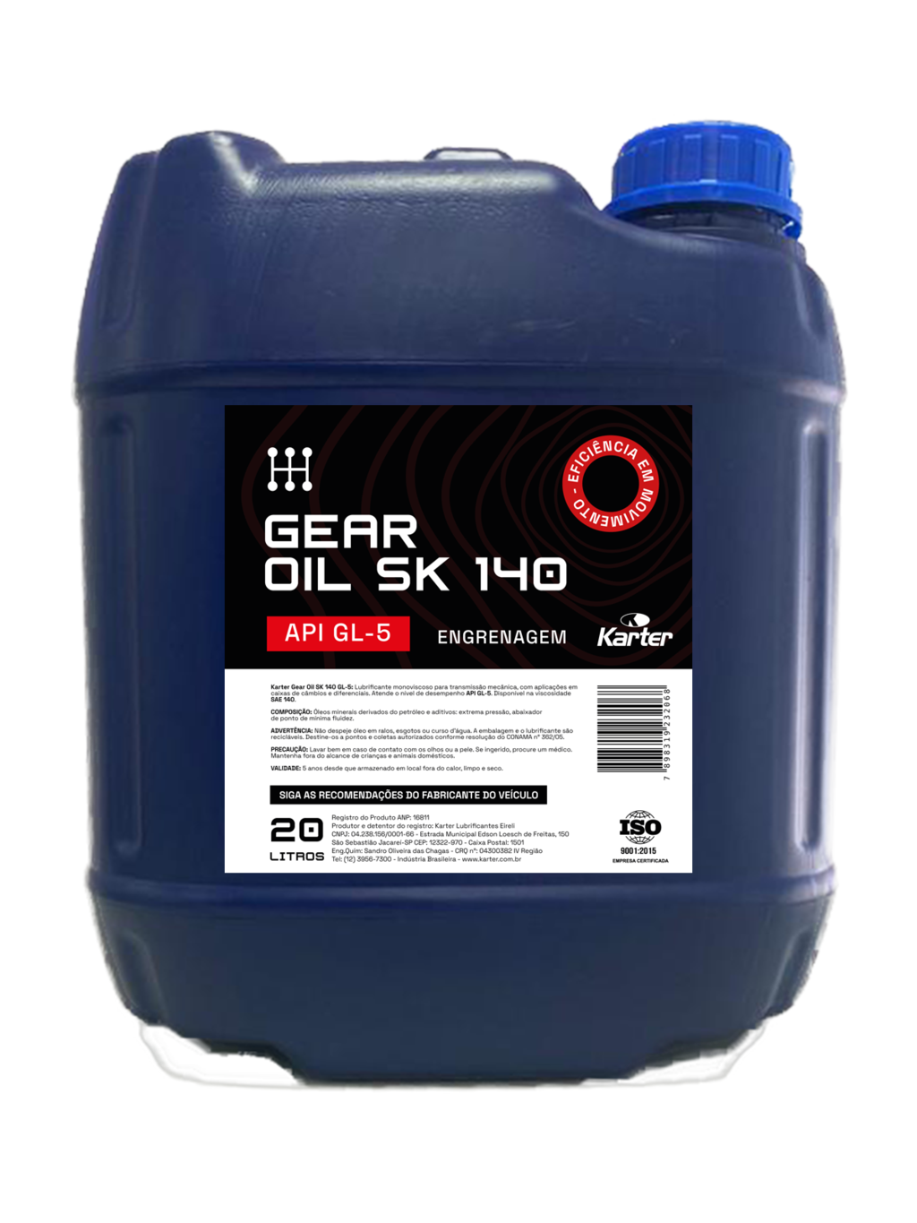 Óleo Karter Gear Oil SK-140 API-GL-5 - Caixa com 4 x 5 Litros