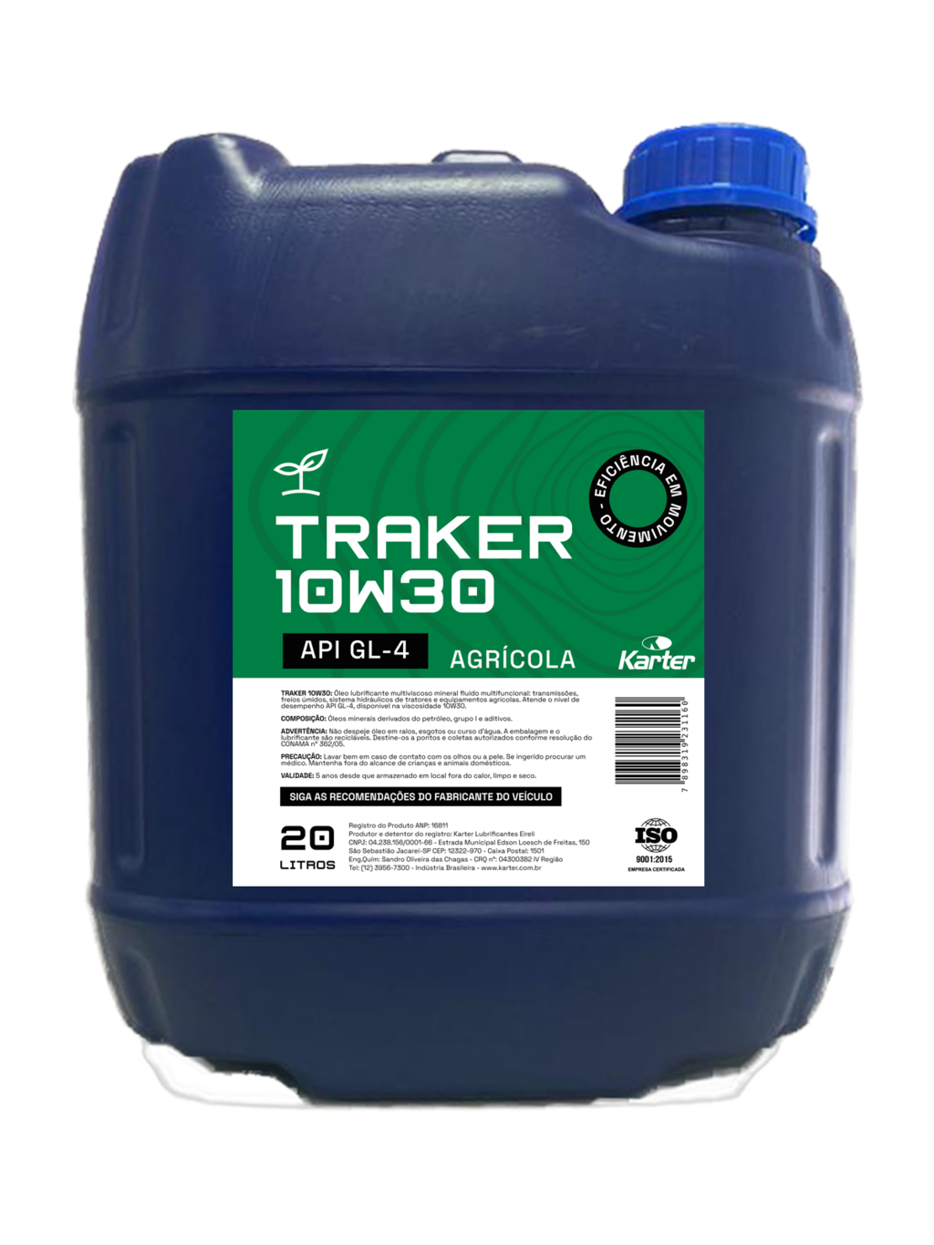 Óleo Karter Traker 10W30 - Caixa com 4 x 5 Litros